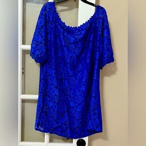 Blue Off shoulder dress